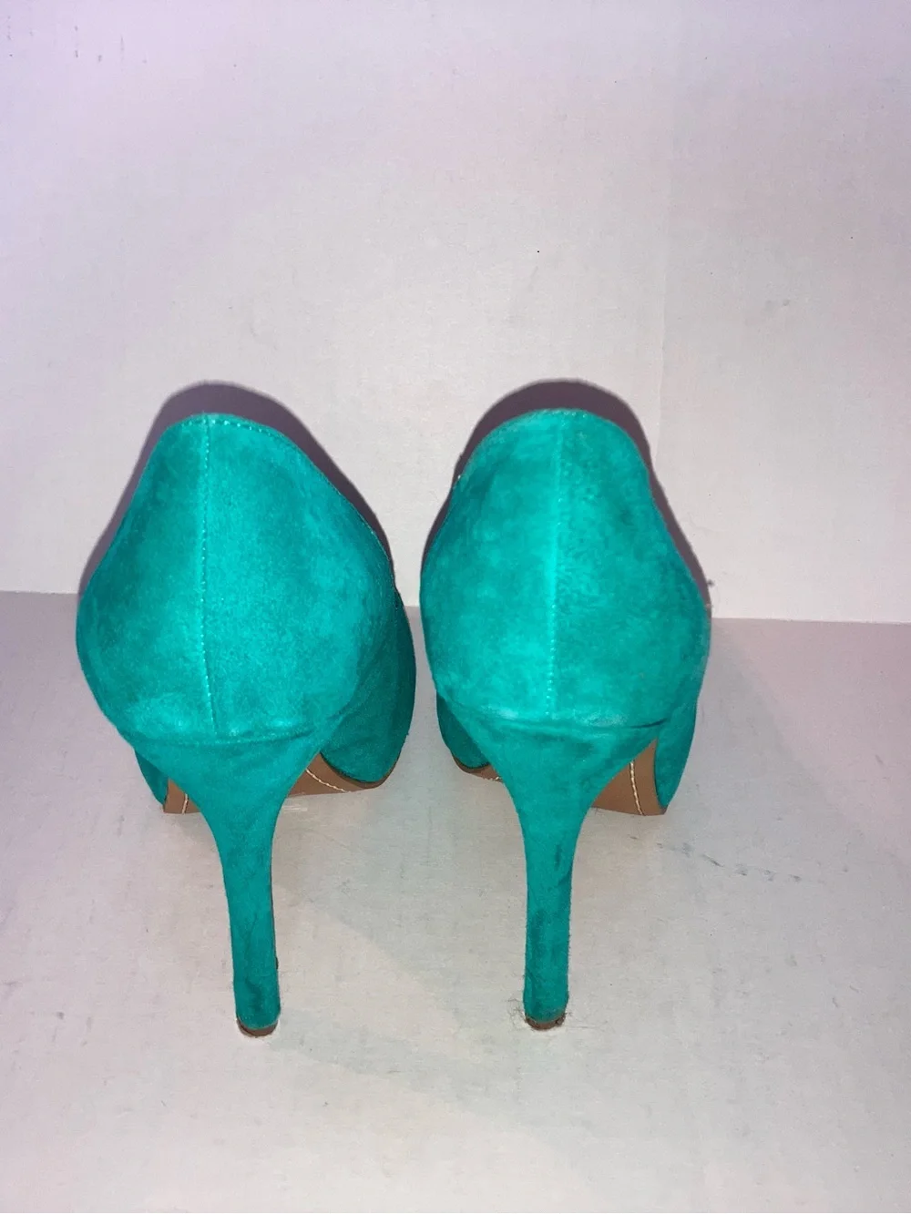 Suede Leather Dolce Vita Platform High Heel Shoes Size 9.5 Mint